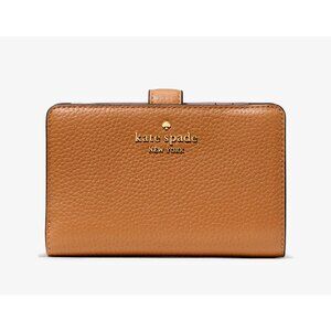 New Kate Spade Medium Compact Bifold Wallet Pebble Leather Bungalow
